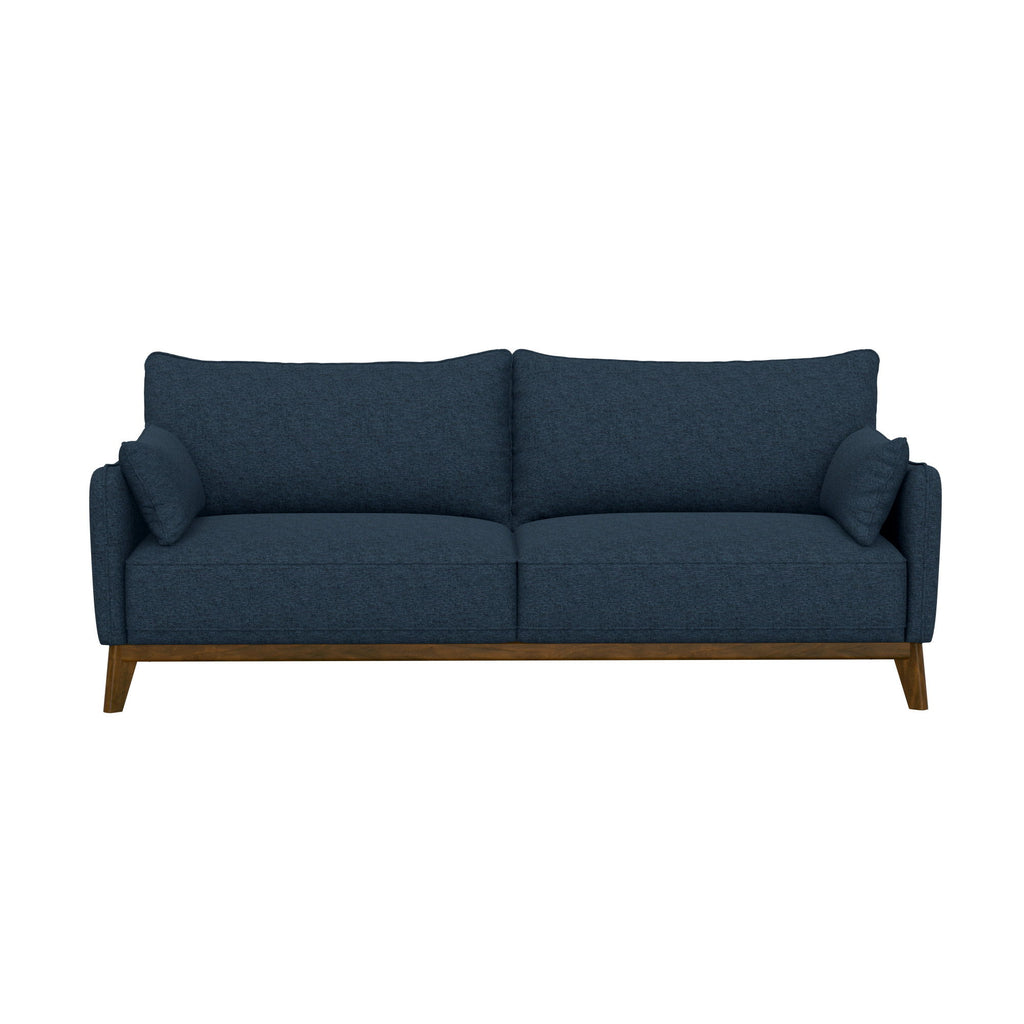 Sofa Wide With Attached Legs - Blue