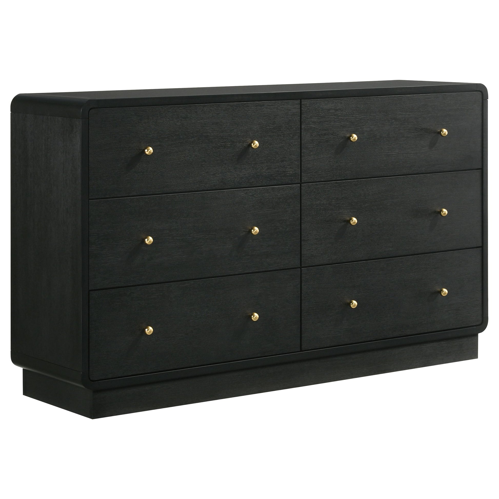 Burton - 6 Drawer Dresser Cabinet - Black