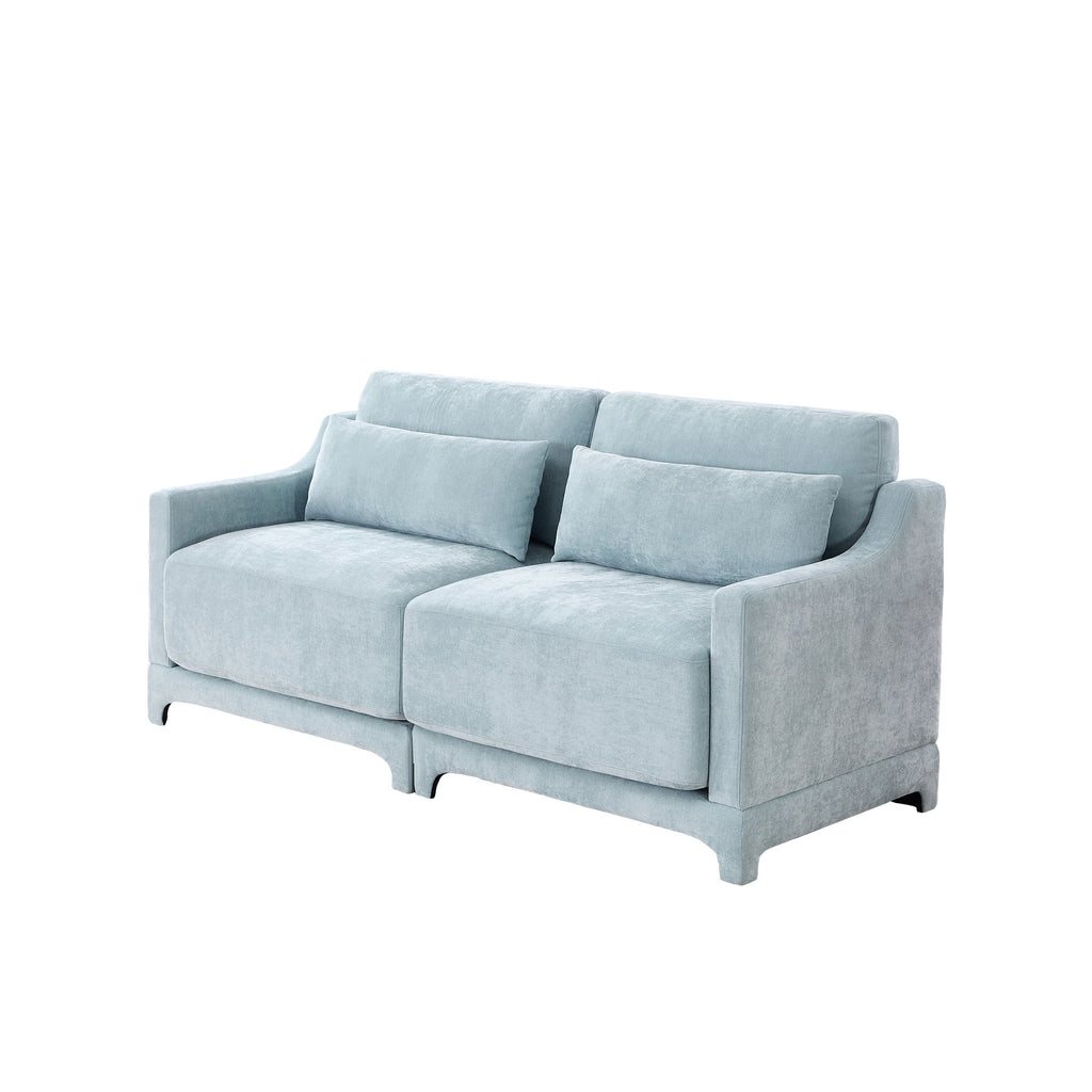 Elegant Sofa With Ergonomic Design And Lumbar Pillows