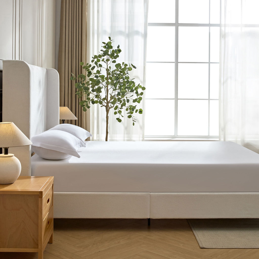 Harper - Tall Headboard Upholstered Bed / High Headboard / Elegant Simplicity / No Box Spring Needed