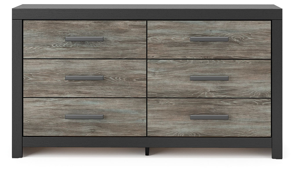 Broachmyn - 3 Pc. - Dresser And 2 Nightstands - Black / Gray