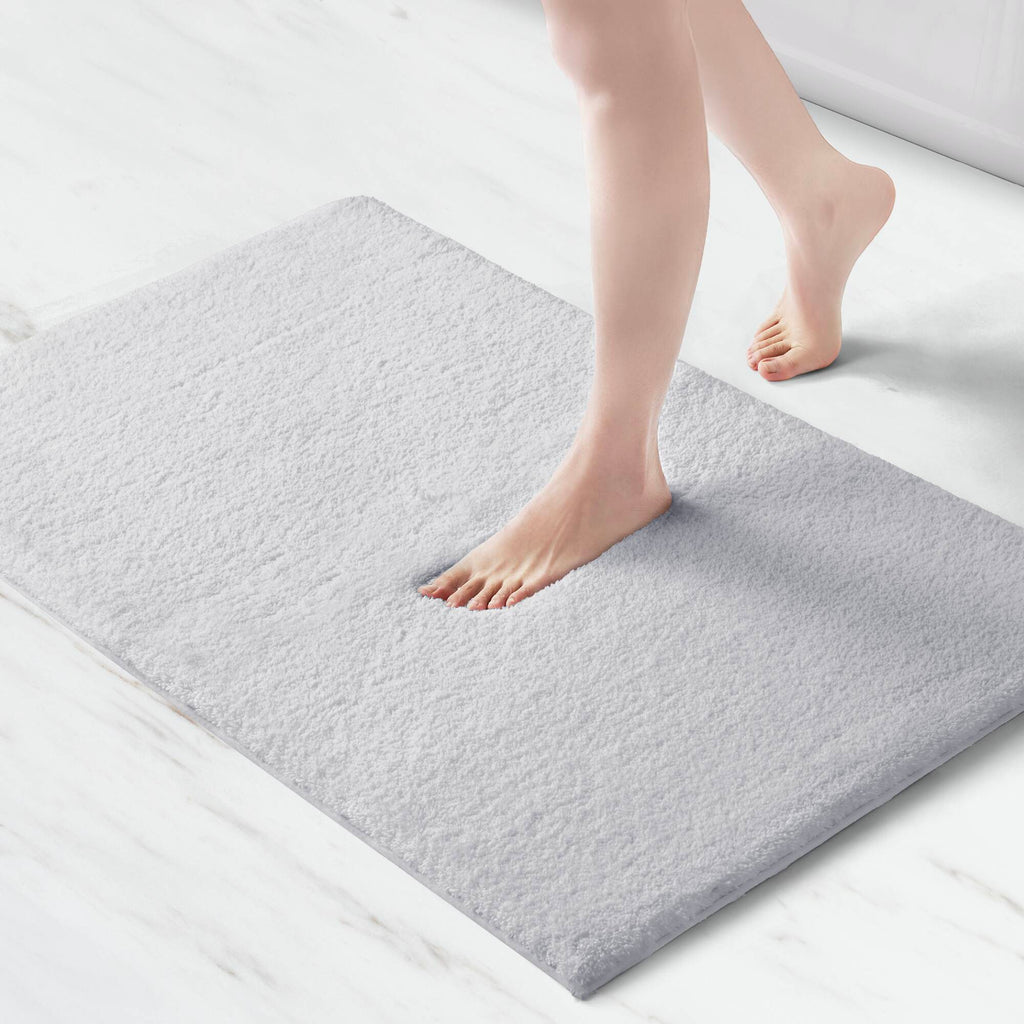 Marshmallow - 24" x 72" Bath Rug - Pearl Silver