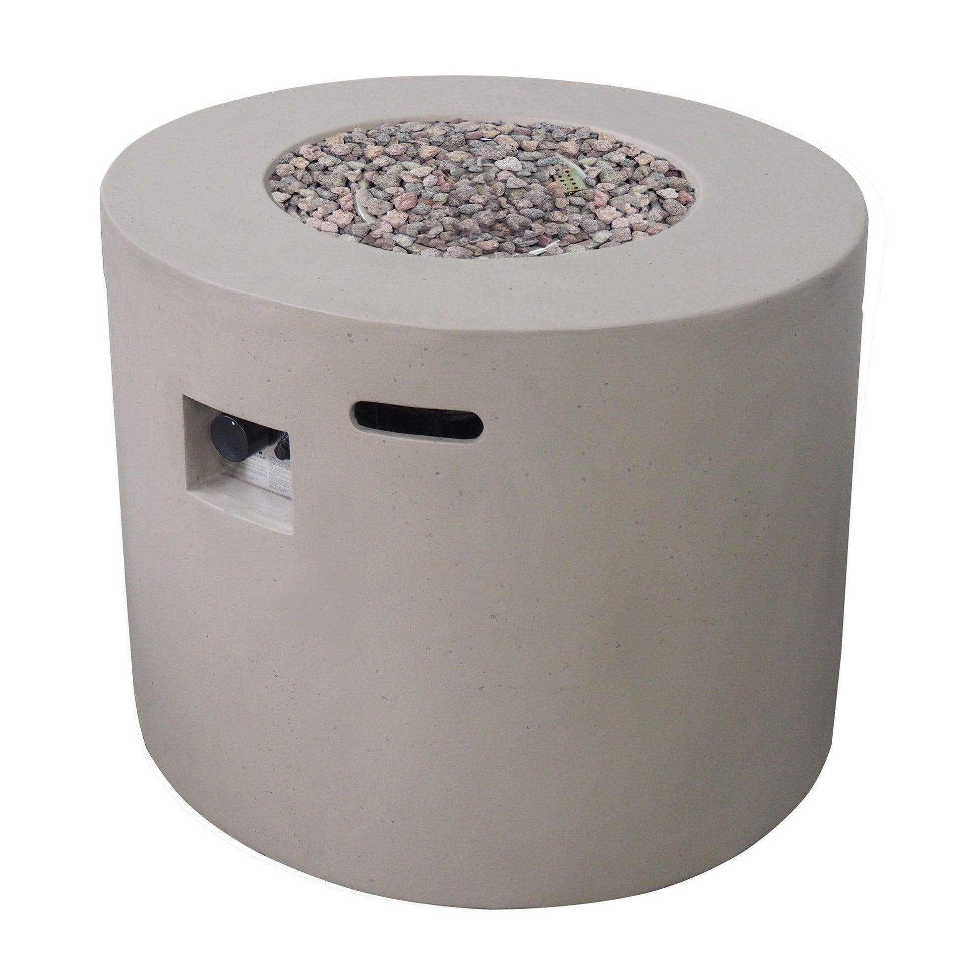 Round Iron Fire Pit With 40,000 Btu