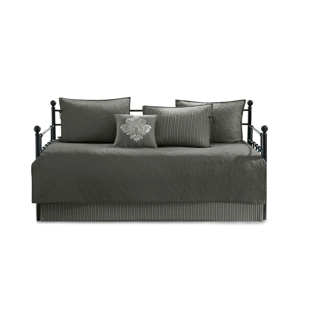 Quebec - Twin Reversible Daybed Cover (Set of 6) - Dark Gray