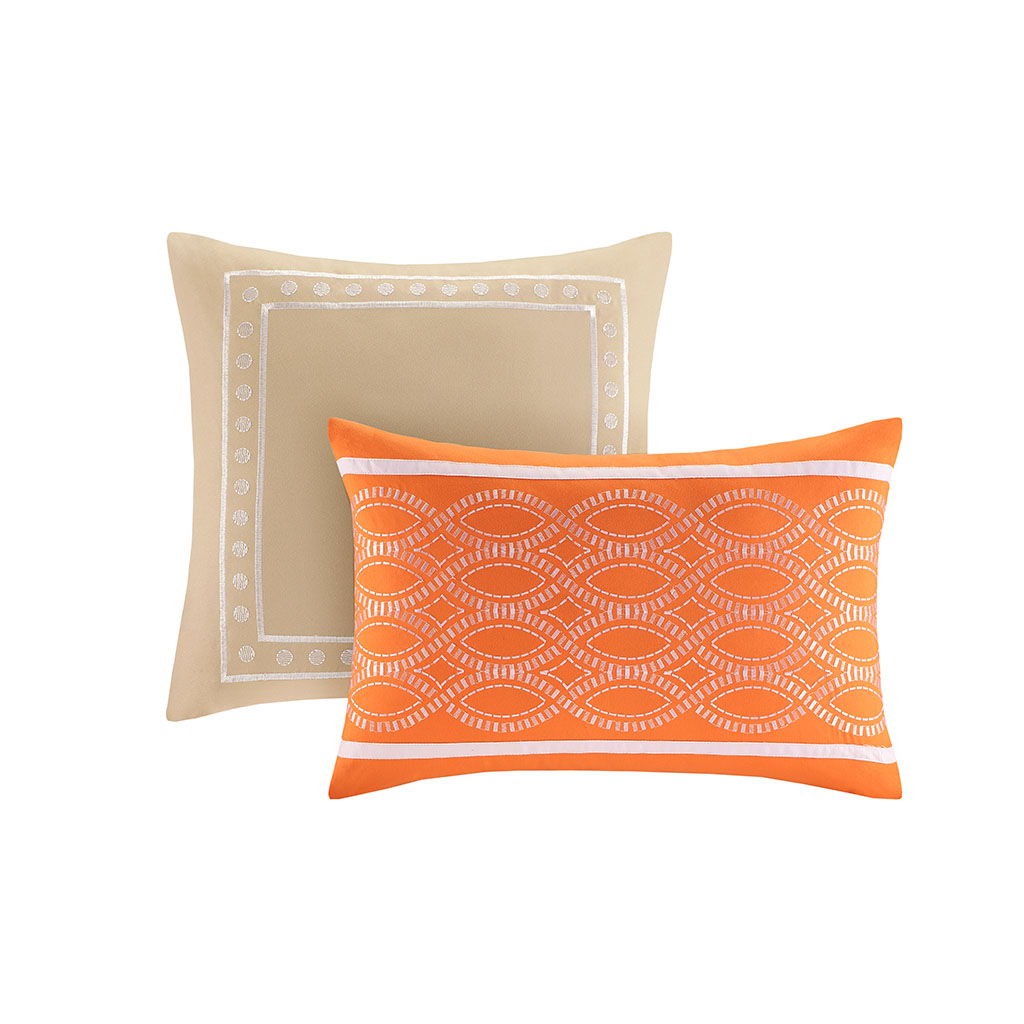 Senna - Twin Comforter Set - Orange