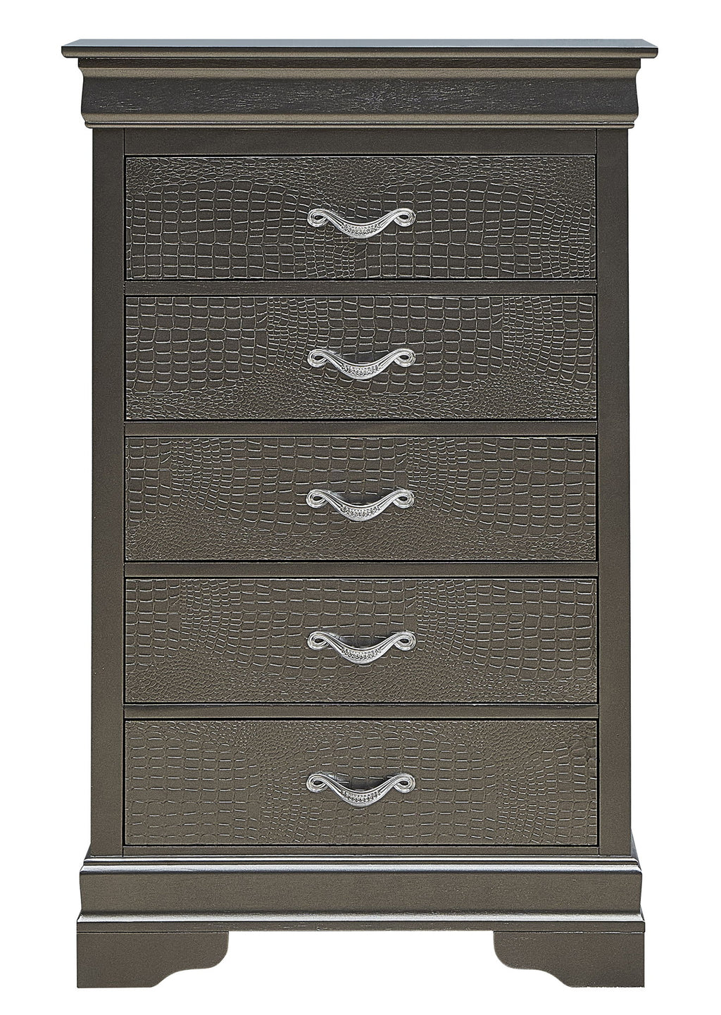 Sleek Transitional Chest - Metal Black