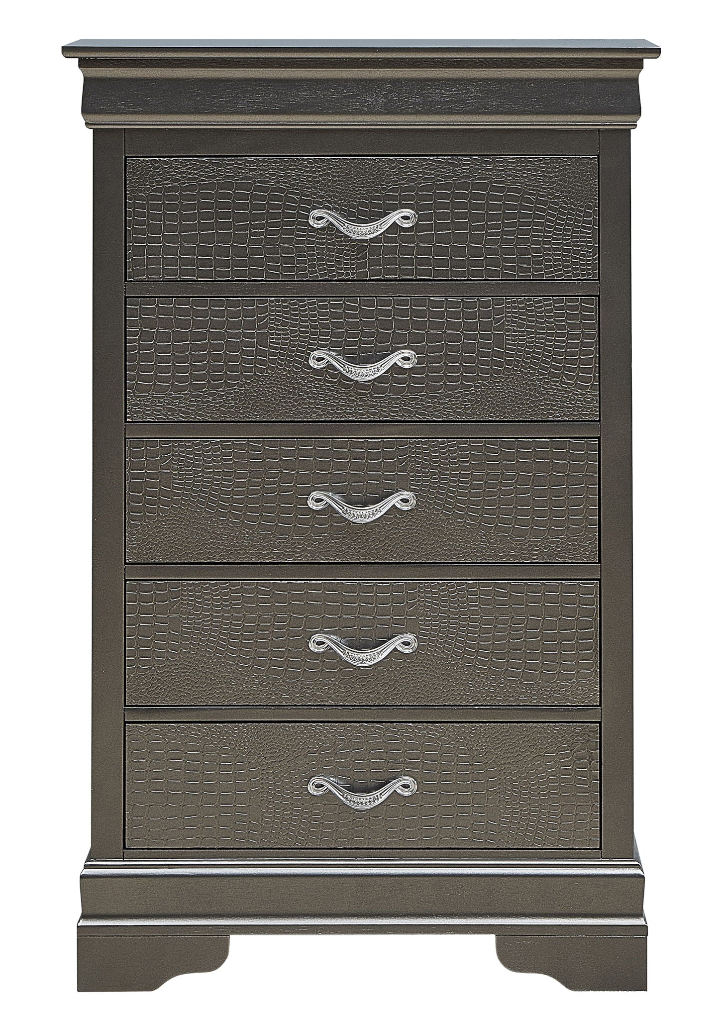 Sleek Transitional Chest - Metal Black