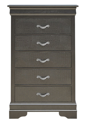 Sleek Transitional Chest - Metal Black