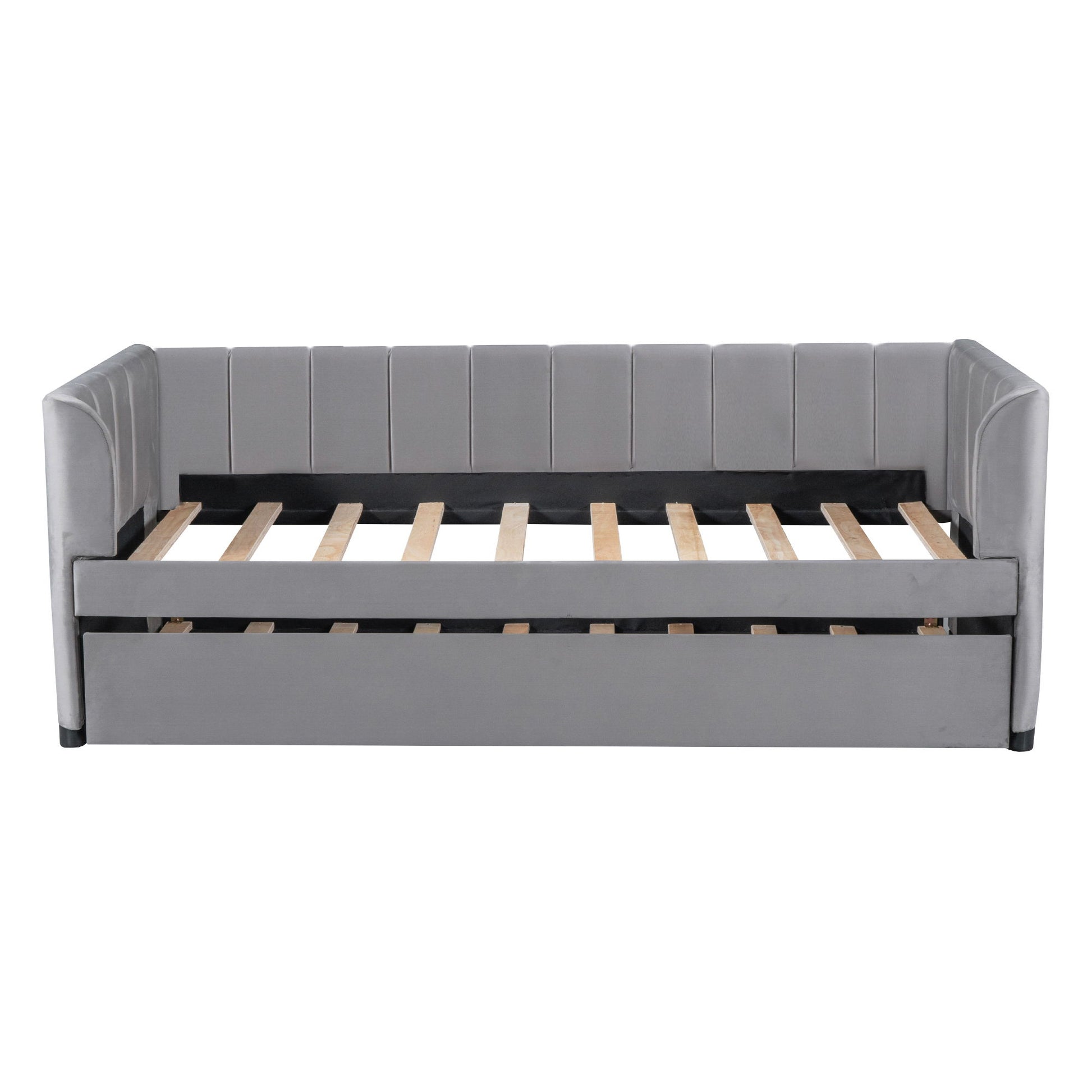 Upholstered Daybed With Ergonomic Design Backrest