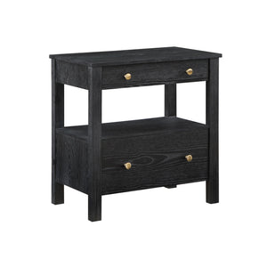 Danielle - 2 Drawer Nightstand With Knobs - Black