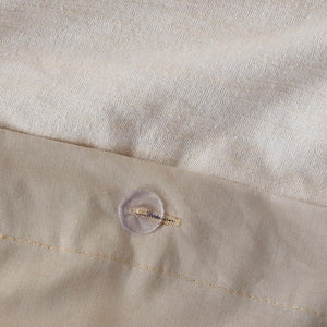 Dover - 5 Piece Organic Oversized Comforter Cover Set W / removable Insert - Natural