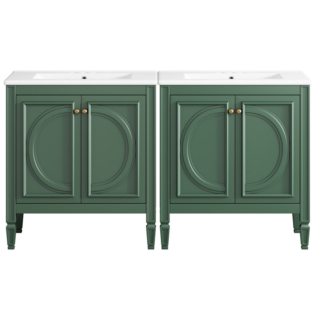 Bathroom Vanity With Sink With 2 Doors And Adjustable Shelf