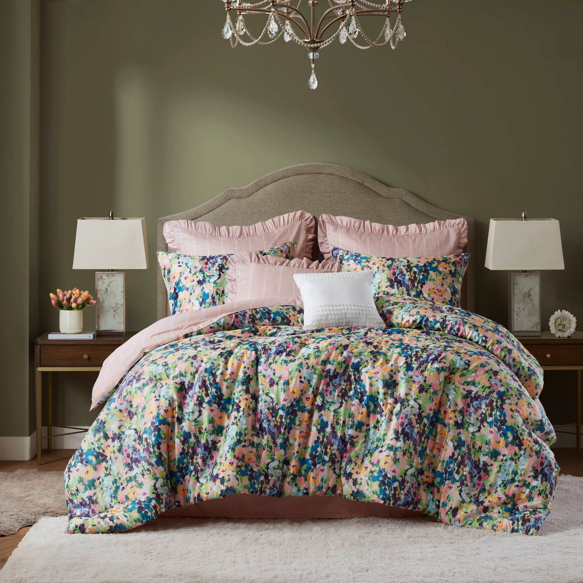 Ophelia - 8 Piece King Comforter Set - Multi