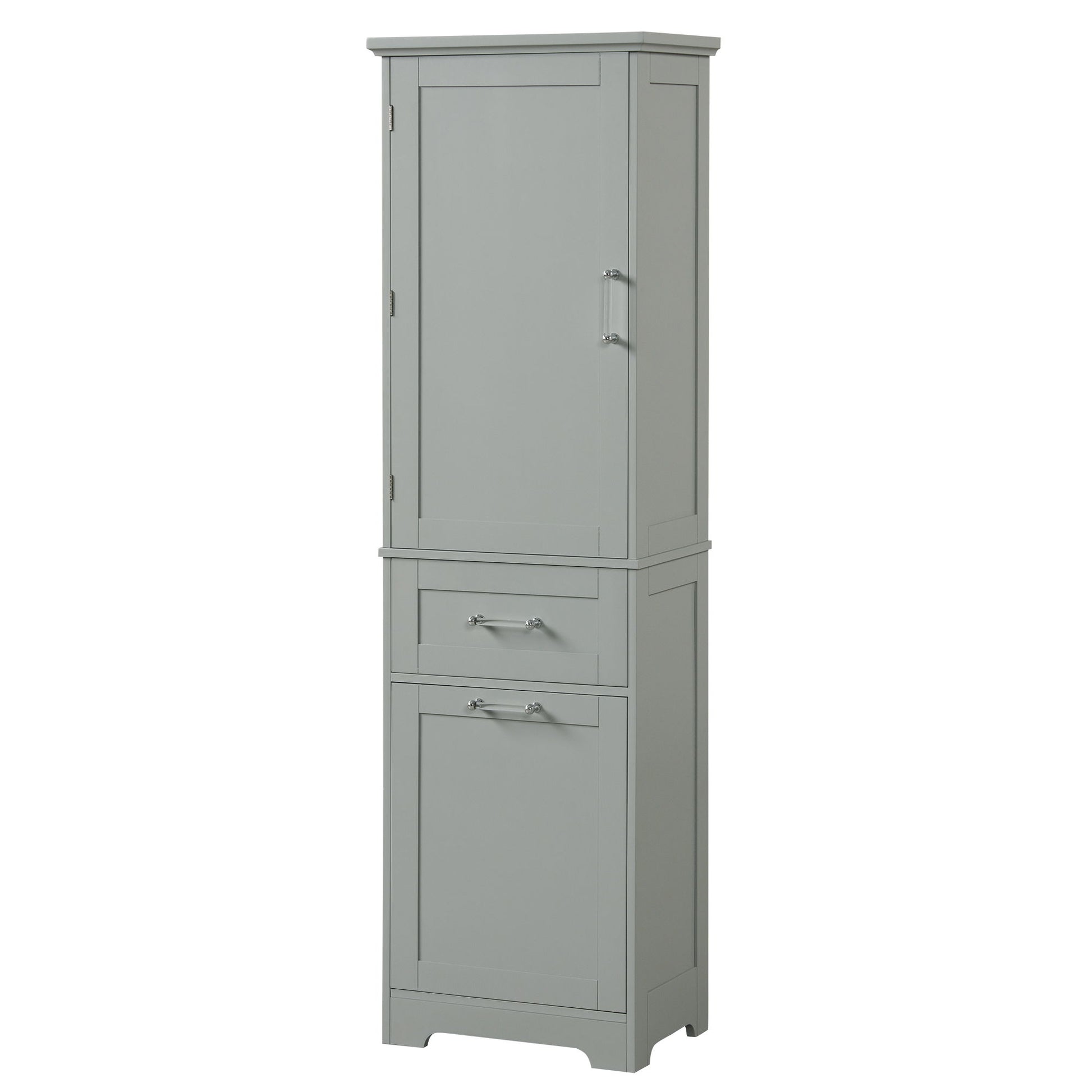 Tall Freestanding Bathroom Storage Cabinet With Adjustable Shelf And 2 Drawers
