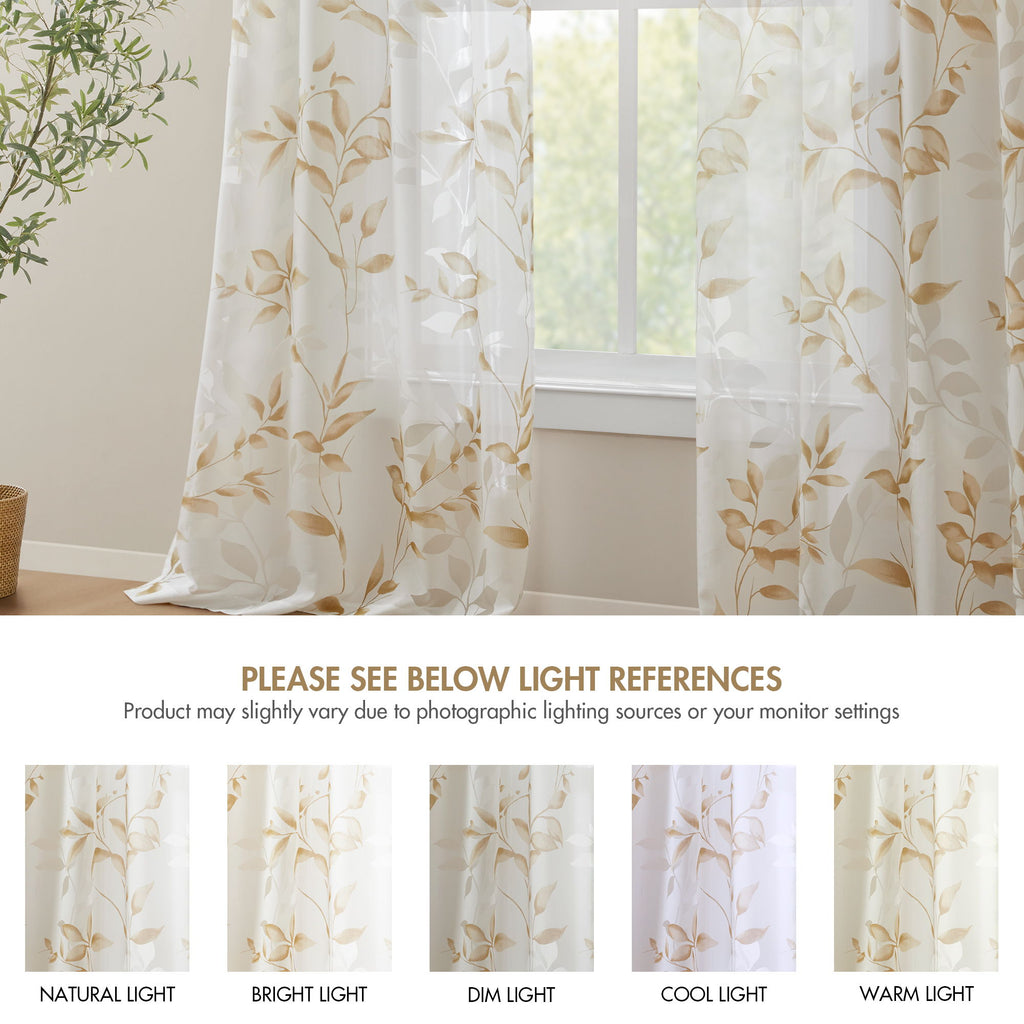 Cecily - 84" Burnout Printed Window Panel - Yellow