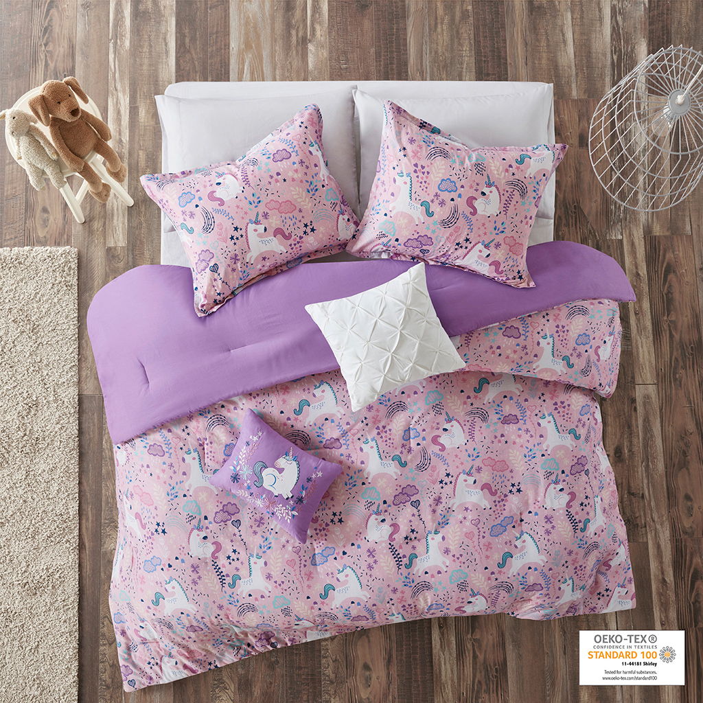 Lola - Unicorn Comforter Set - Pink