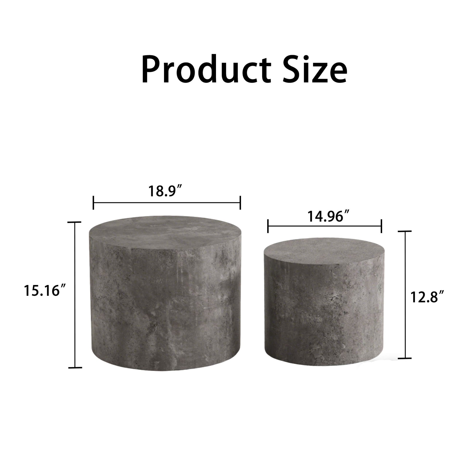 Modern Round Nesting Coffee Table (Set of 2)