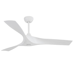 52" Ceiling Fan With Remote Control, Quiet Reversible DC Motor, For Indoor Outdoor Use - White