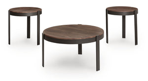 Horizon Hills - Occasional Table Set (Set of 3) - Brown / Black