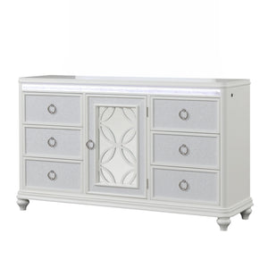 Abigale - 6 Drawer Dresser With LED (Includes Dresser Only, Mirror Not Included) - White