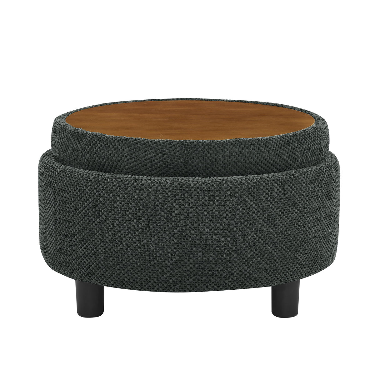 Storage Round Footstool Table Ottoman