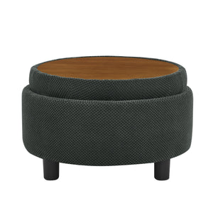 Storage Round Footstool Table Ottoman