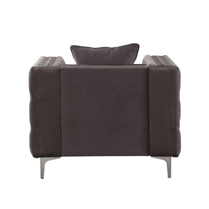 Gillian II - Chair - Dark Gray Velvet