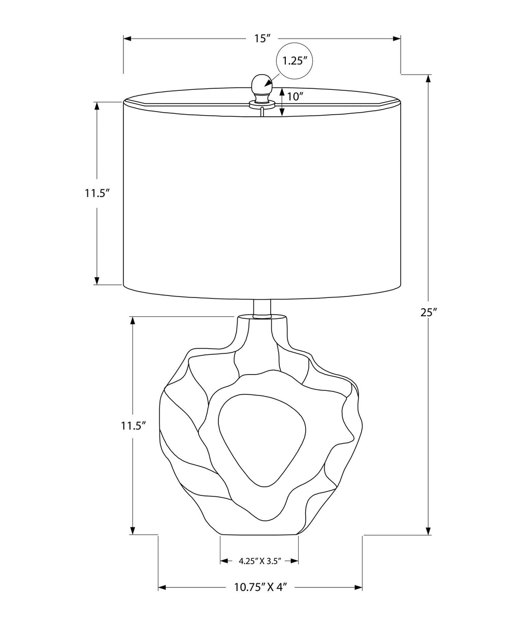 Lighting, Table Lamp, Modern - Cream