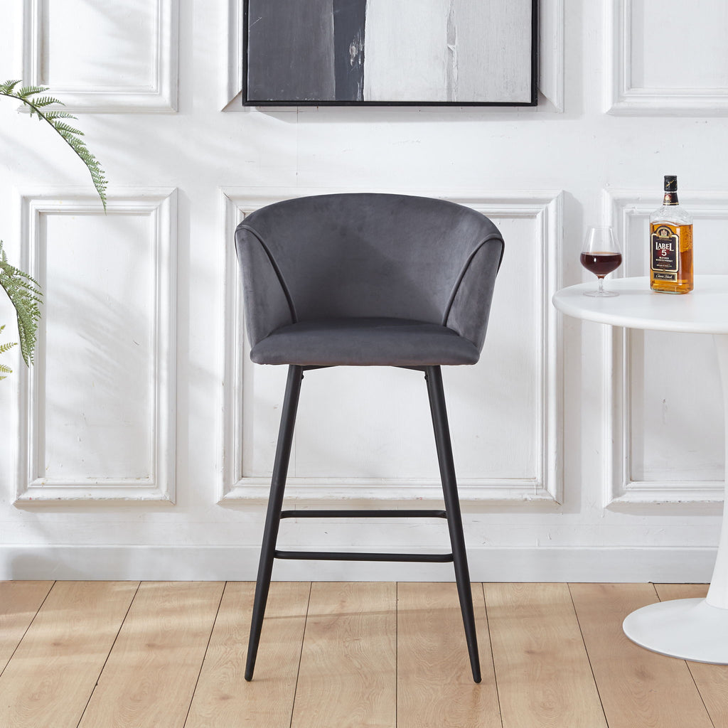 Counter Height Bar Stool Metal Legs (Set of 2)