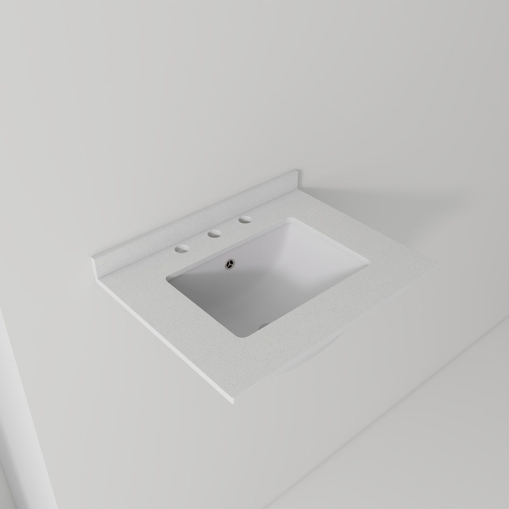 Basin Sink, 0.6" Ultra Thin Profile, Triple Faucet Holes