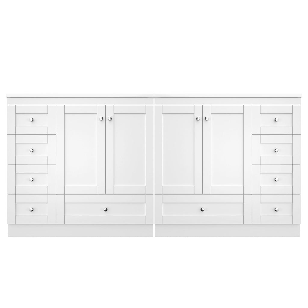 Shaker Free Standing Bathroom Vanity Cabinet & Sink, Soft Close Drawers, Soft Close Doors