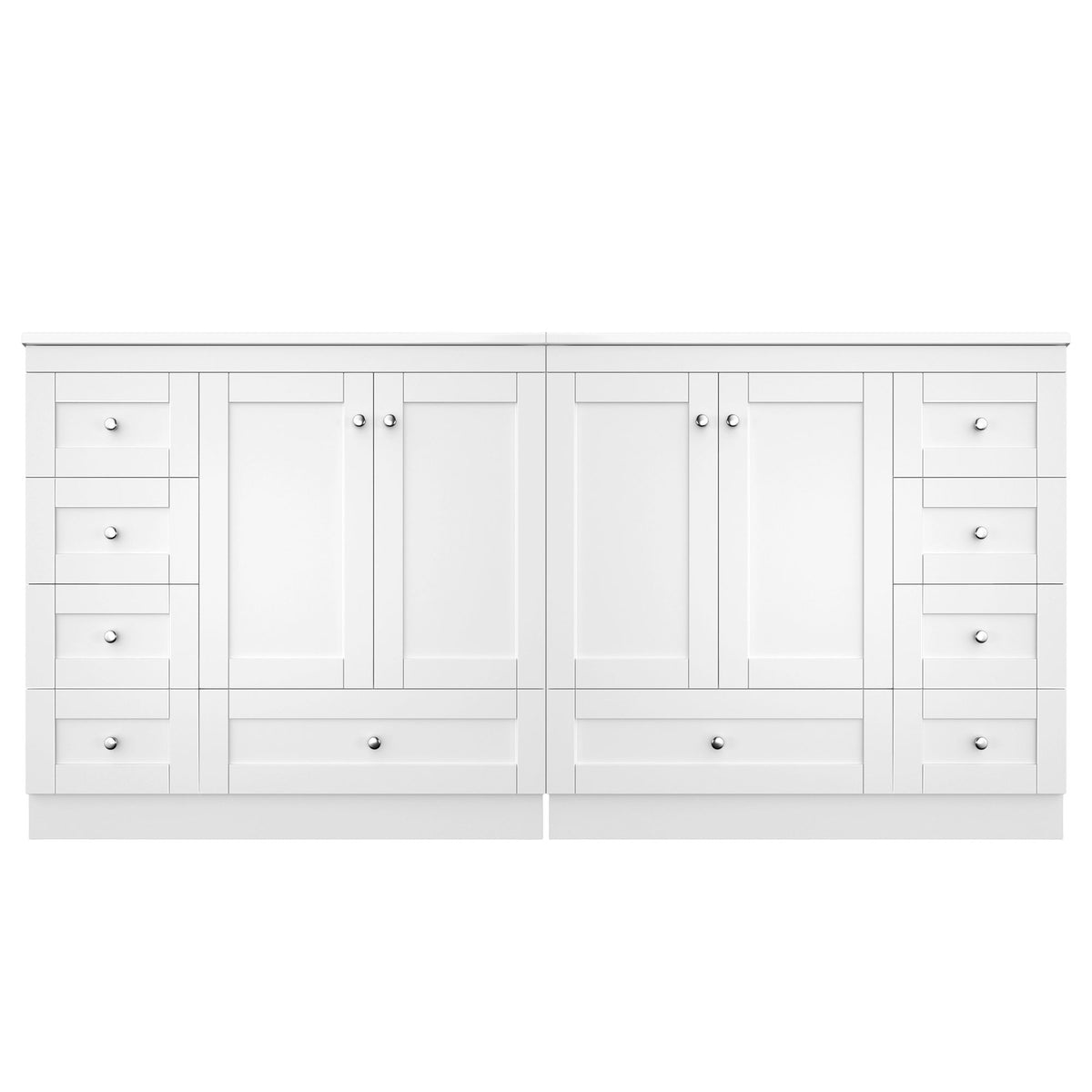 Shaker Free Standing Bathroom Vanity Cabinet & Sink, Soft Close Drawers, Soft Close Doors