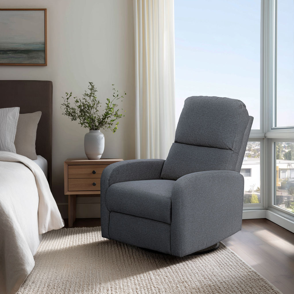 Dakota - Power Recliner 3-in-1 With Swivel, Glider, USB Ports - Gray
