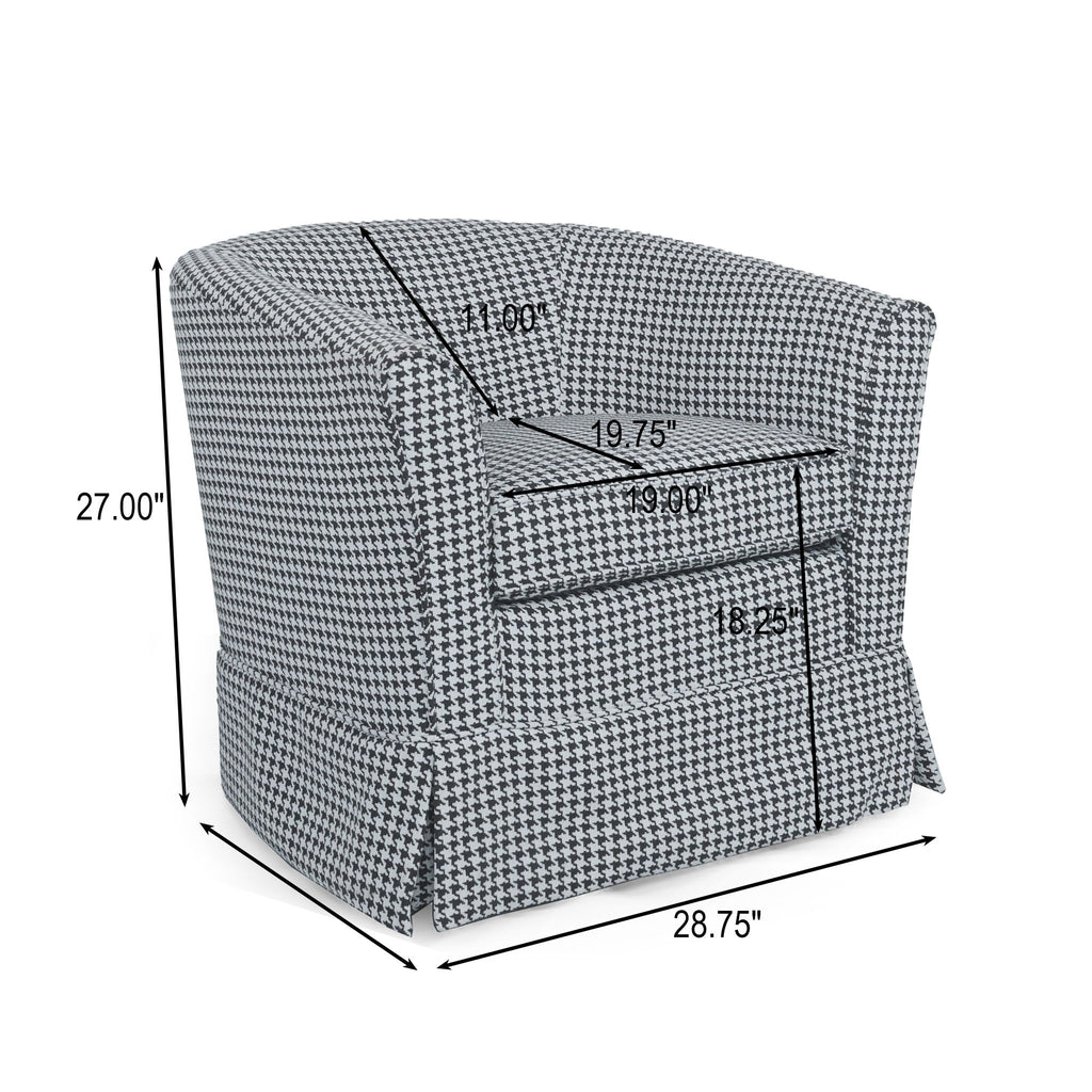 Zeniqua - Upholstered Velvet Swivel Chair With Loose Cover