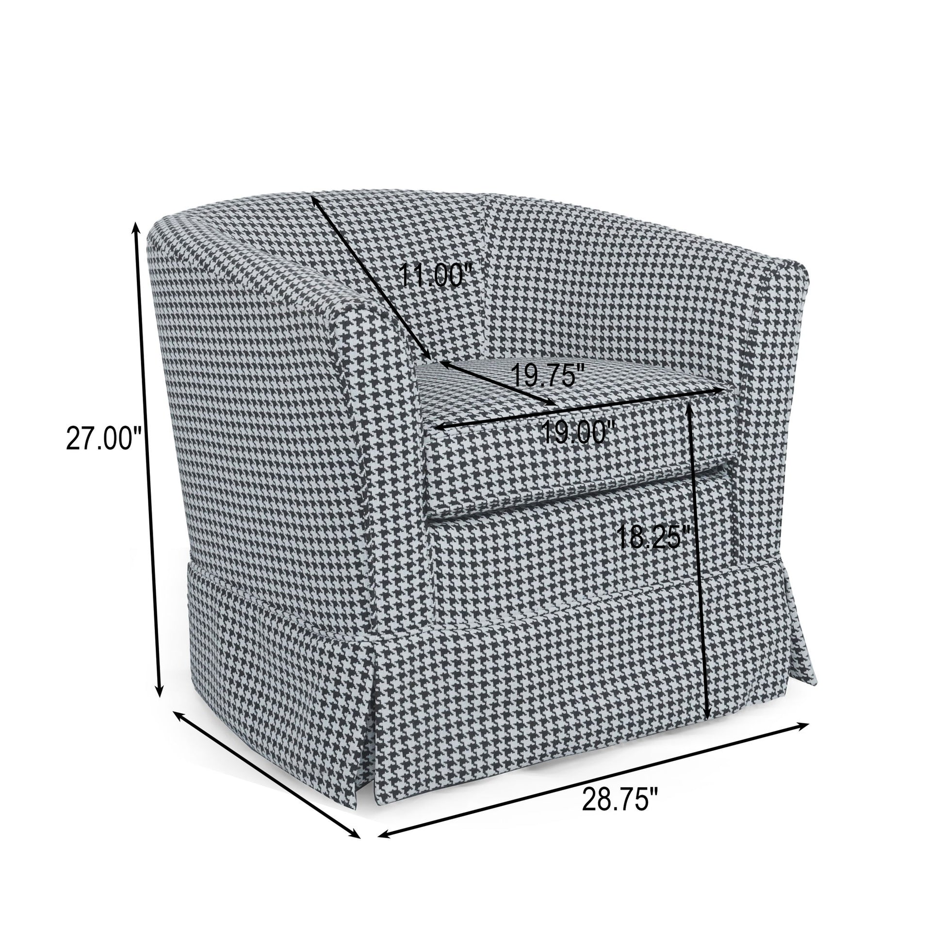 Zeniqua - Upholstered Velvet Swivel Chair With Loose Cover