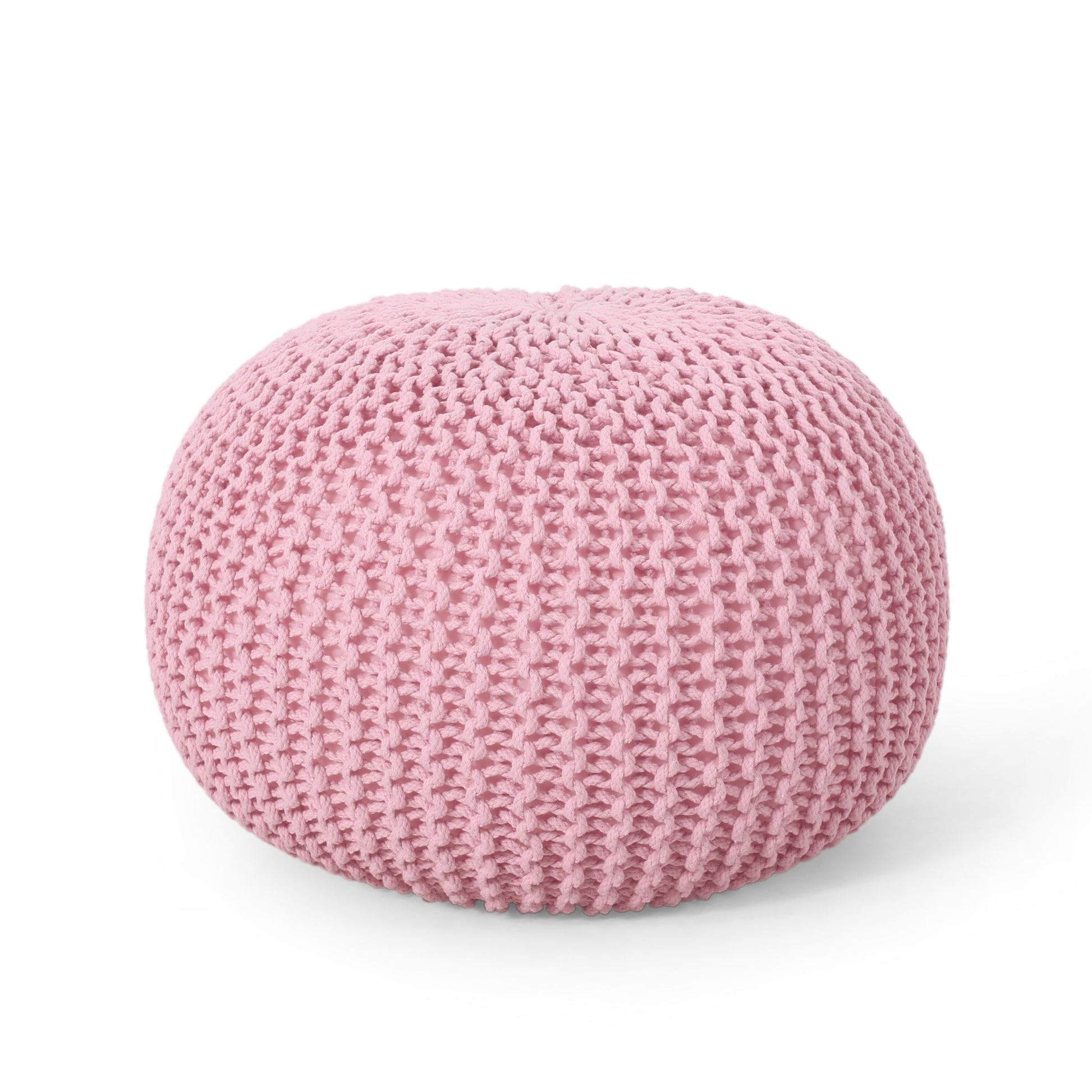 Belle - Modern Knitted Cotton Round Pouf