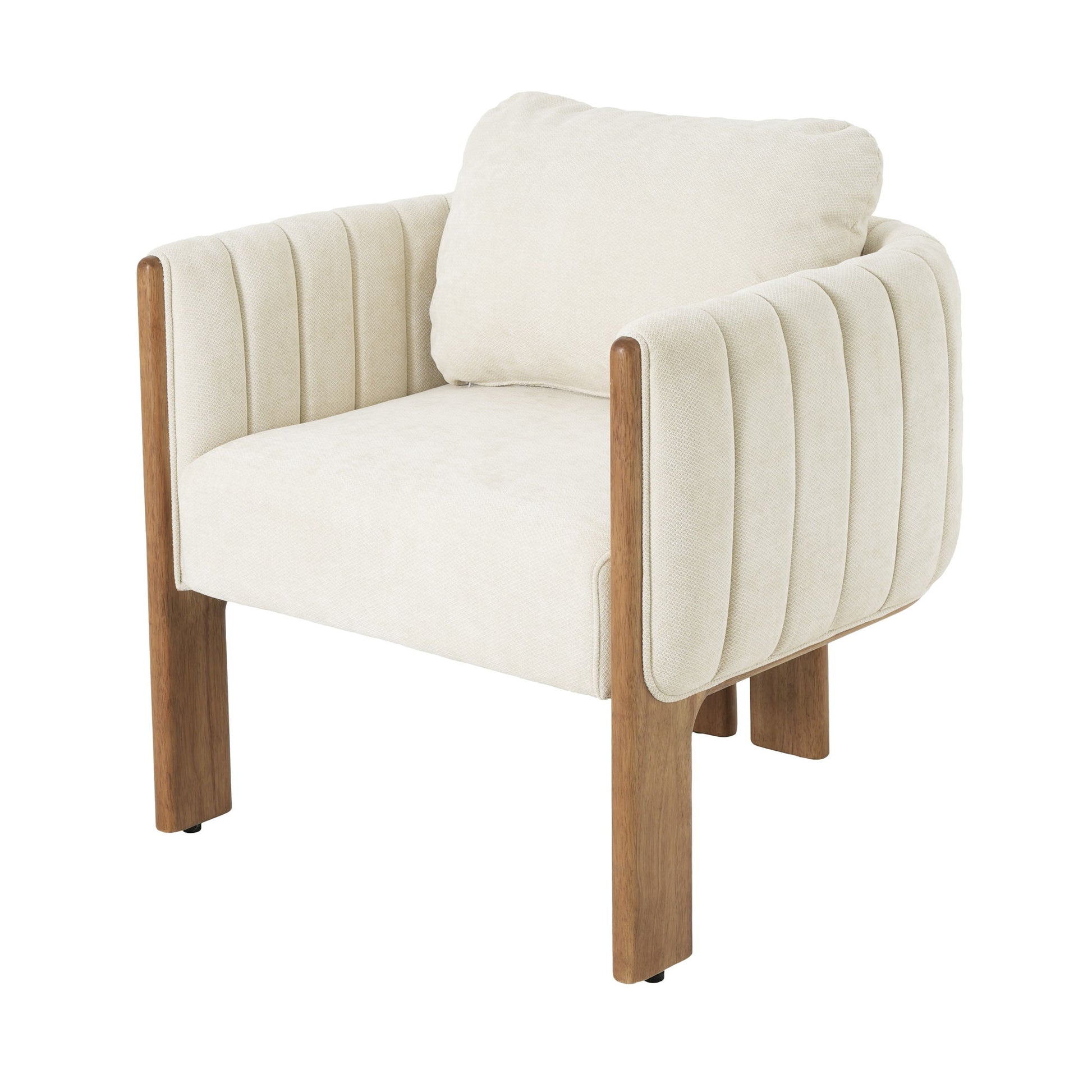 Upholstered Dining Chair With Vertical Channel Tufting