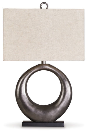 Saria - Metal Table Lamp - Antique Silver Finish
