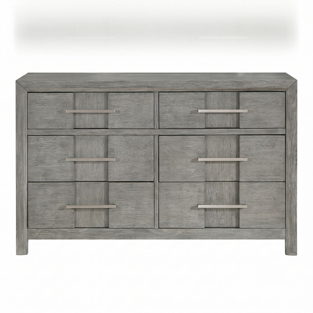 6 Drawer Dresser - Gray - Wood