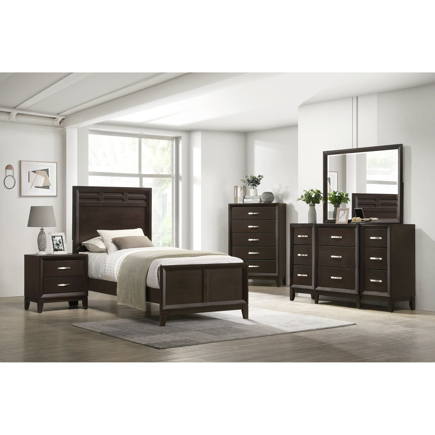 Beaumont - 5-Drawer Chest - Merlot