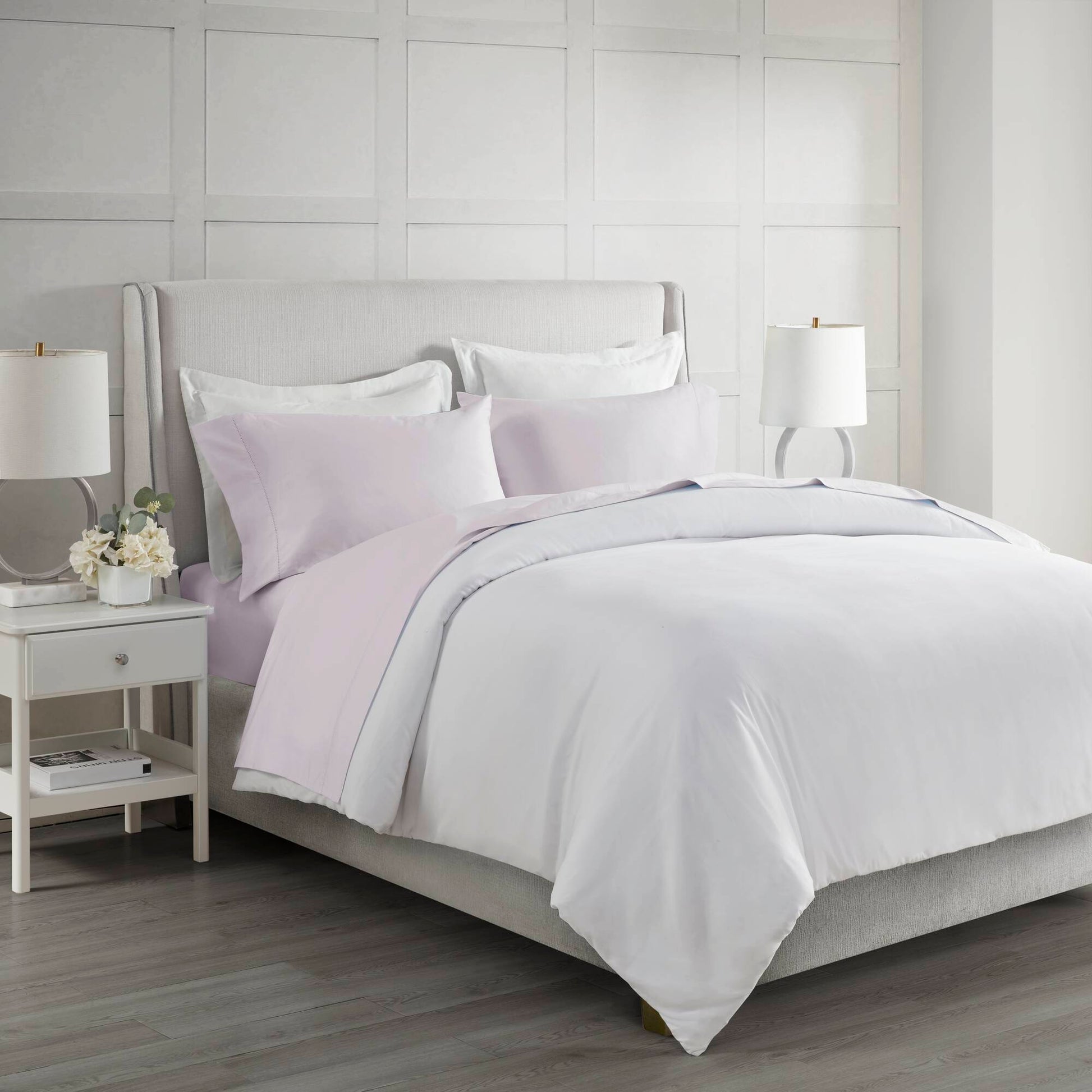 500 Thread Count Egyptian Cotton - King Deep Pocket Sheet Set - Lilac