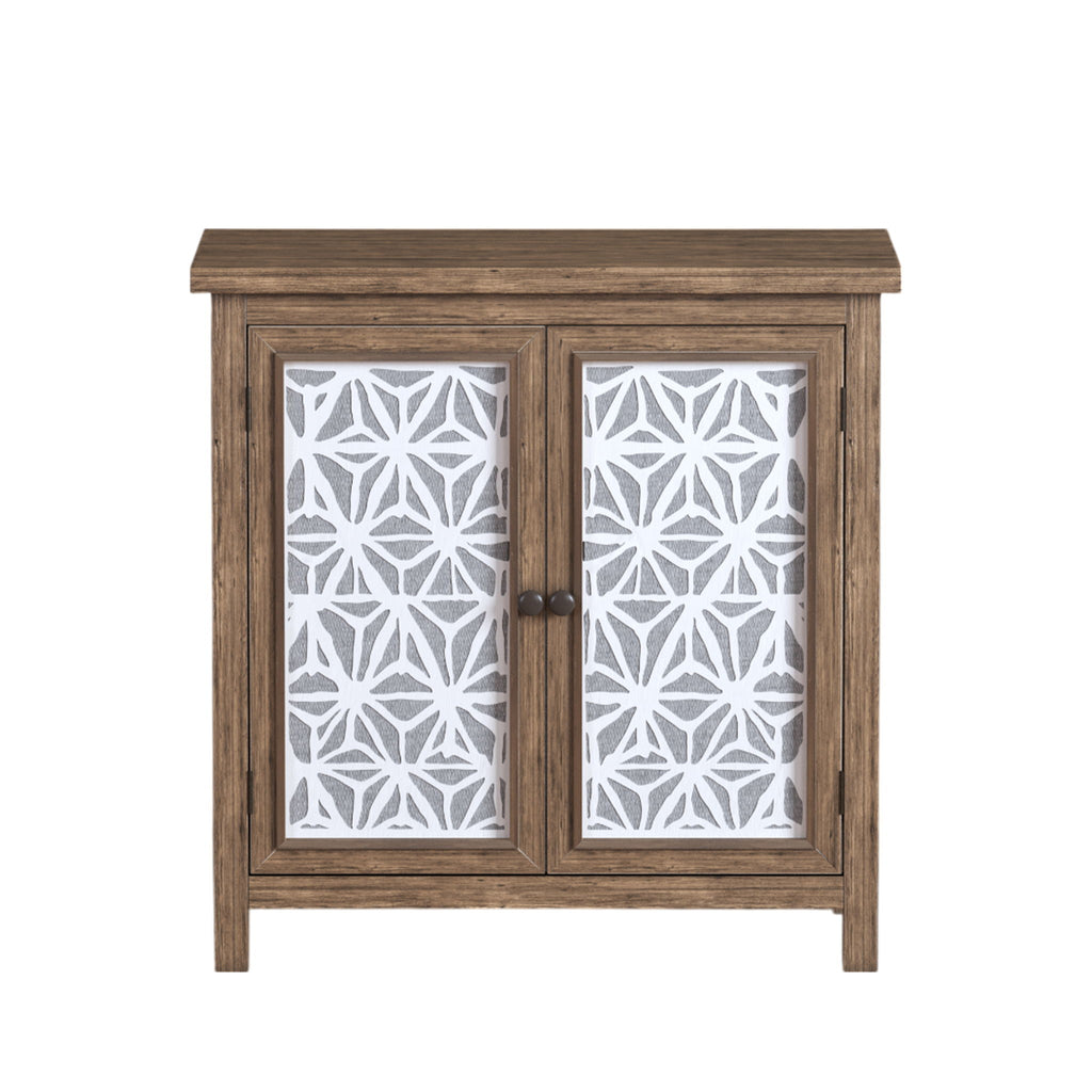 Storage Cabinet, Organizer - Brown Antique White