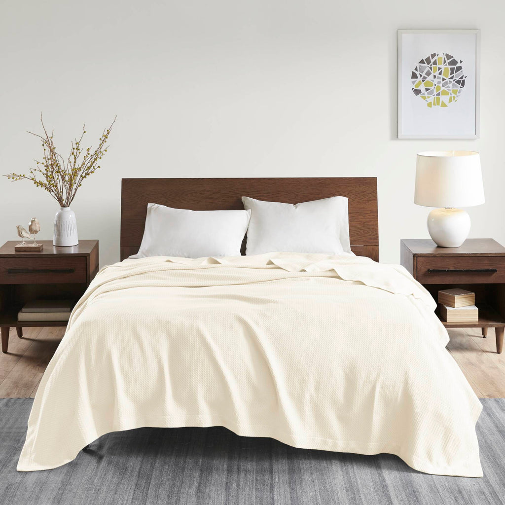Egyptian Cotton - King Blanket - Ivory