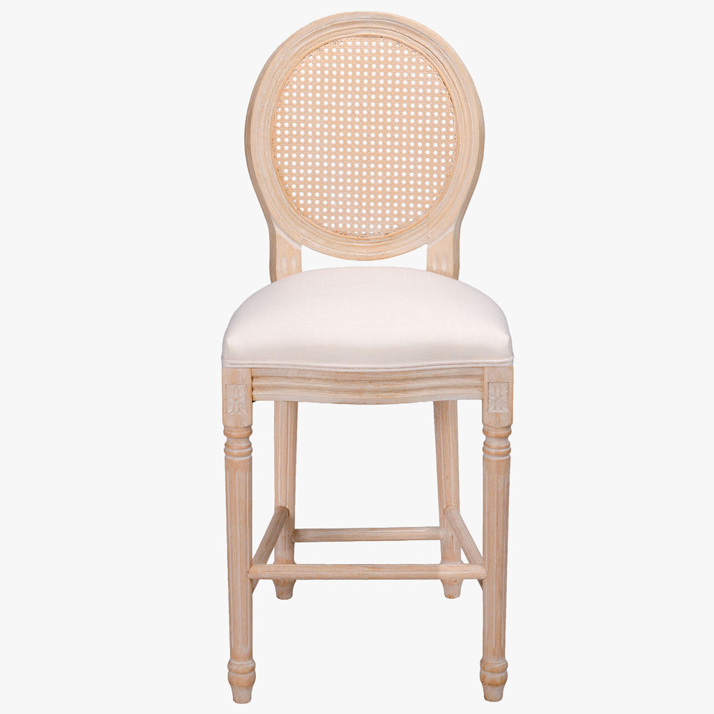 French Country Bar Chairs With Round Back (Set of 2)