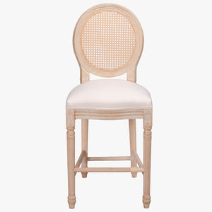 French Country Bar Chairs With Round Back (Set of 2)