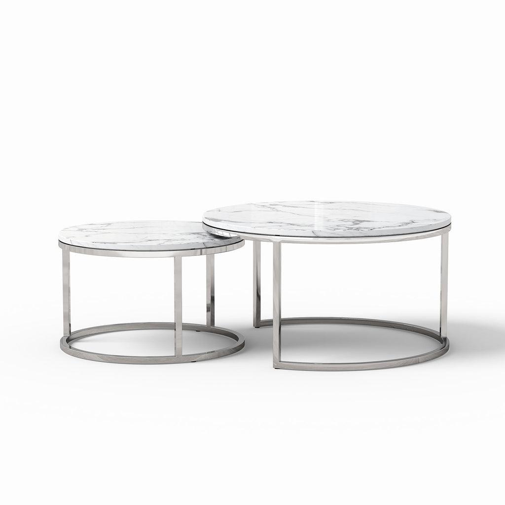 2 Piece Nesting Coffee Table Set For Living Room