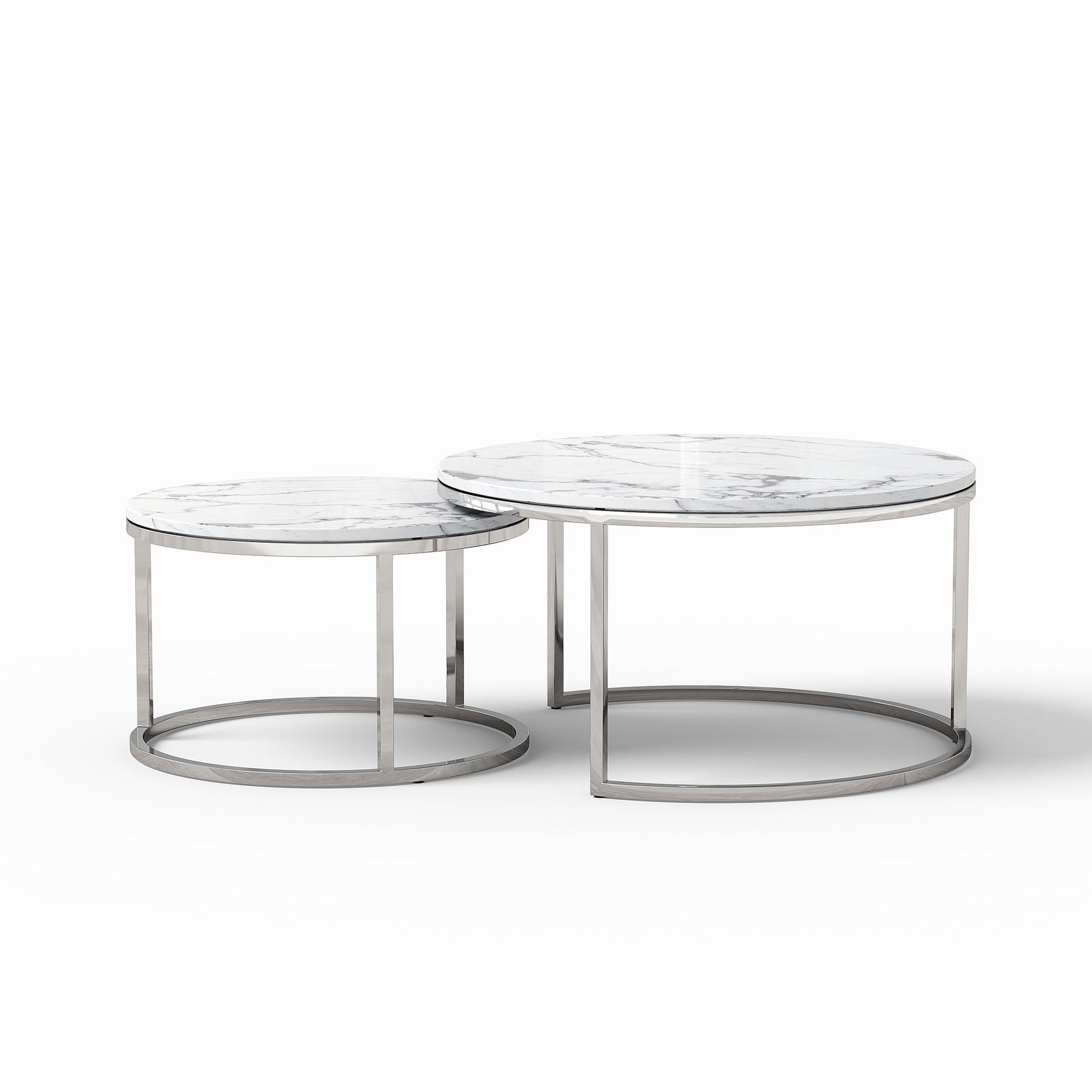 2 Piece Nesting Coffee Table Set For Living Room