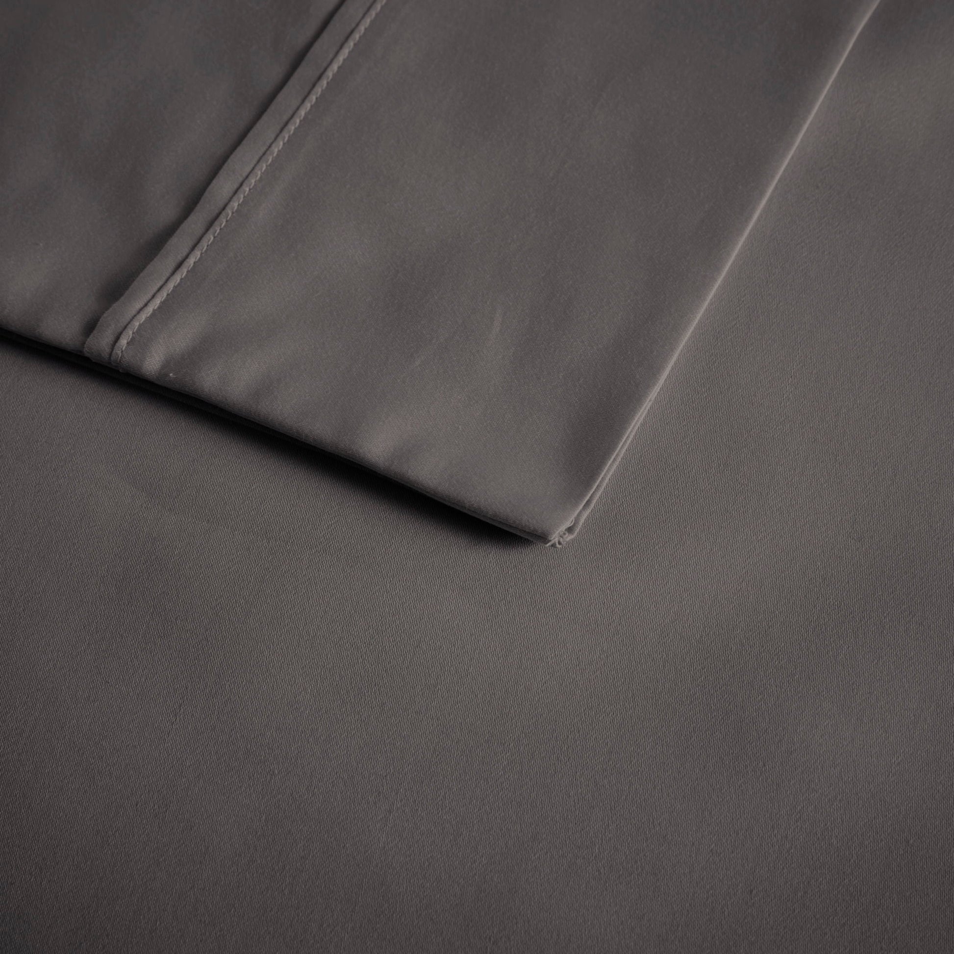 600 Thread Count - Cooling Cotton Blend 4-Piece Sheet Set - Charcoal