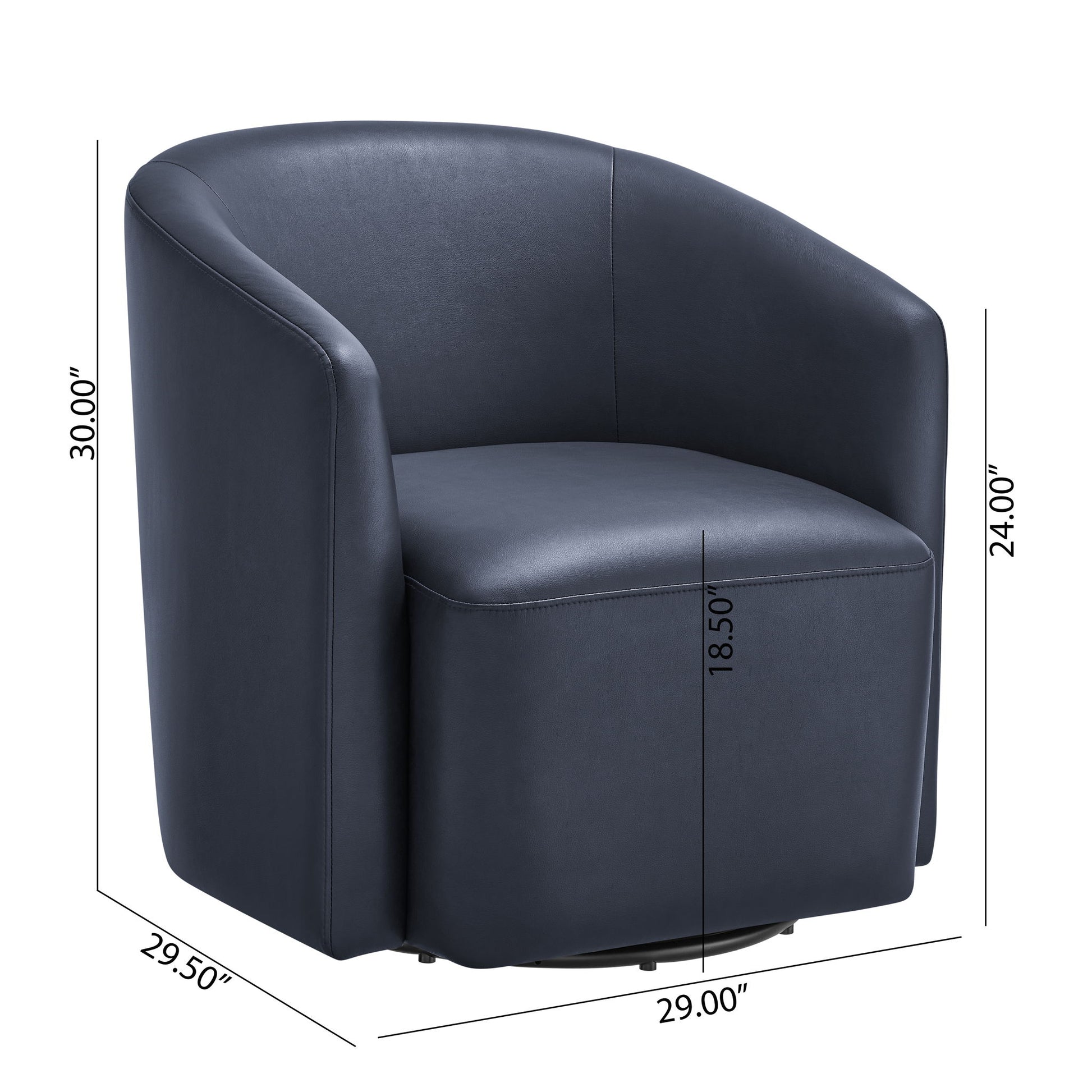 Ardena - Modern Swivel Barrel Chair