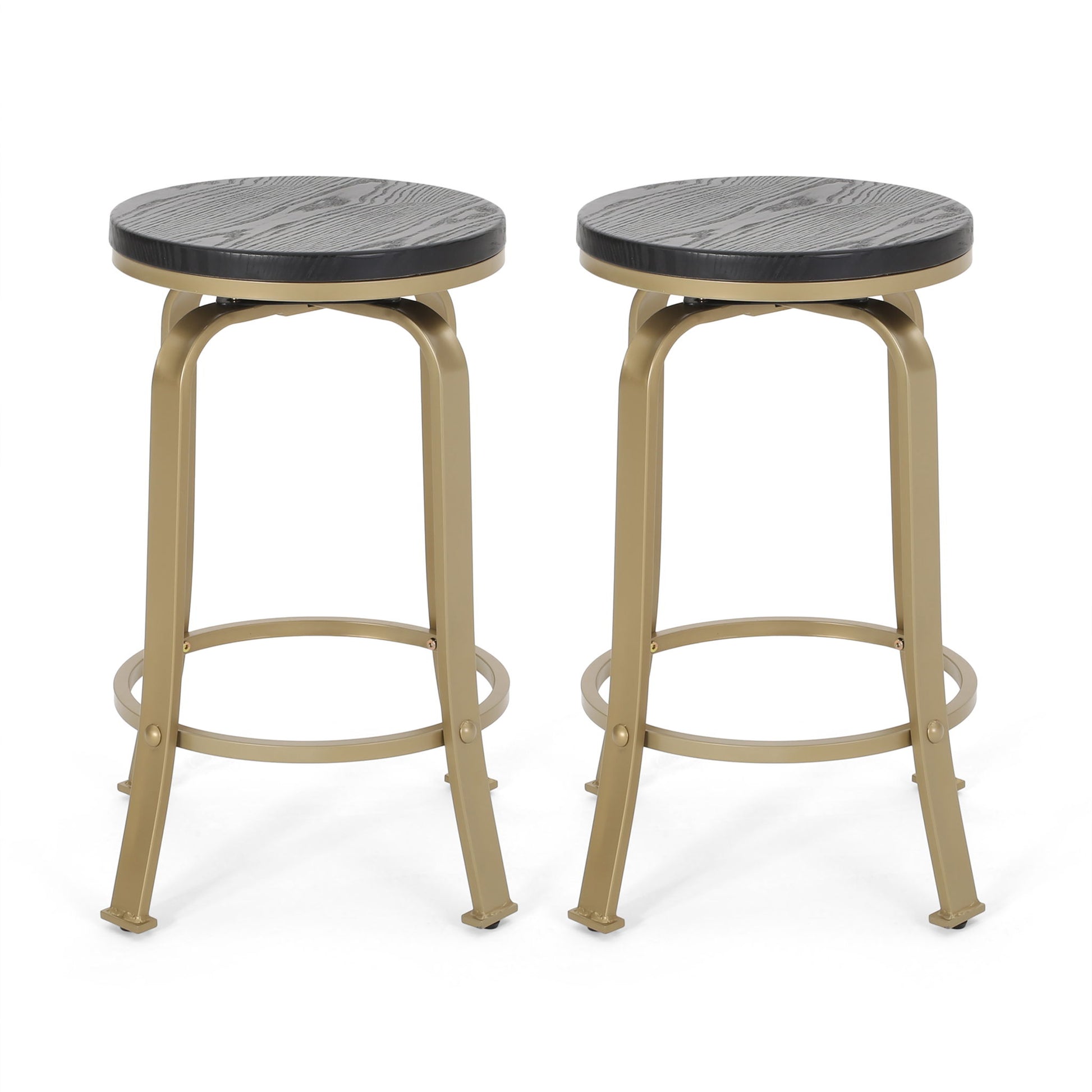 Modern Industrial Counter Stool Set With Swivel Function